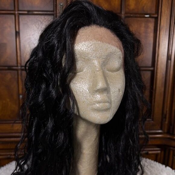 It's A Wig Broadway 30" Lace Front Wavy Color 1B Synthetic Wig - Picture 3 of 16